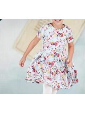 Chasing Fireflies Floral Print Girls' Flare Twirl Skirt Dress - Size 3 Coquette